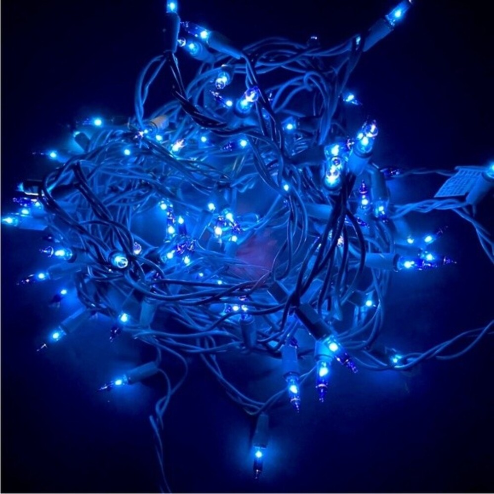 UL Listed 100 LED Green Wire Christmas String Blue Lights tree lights